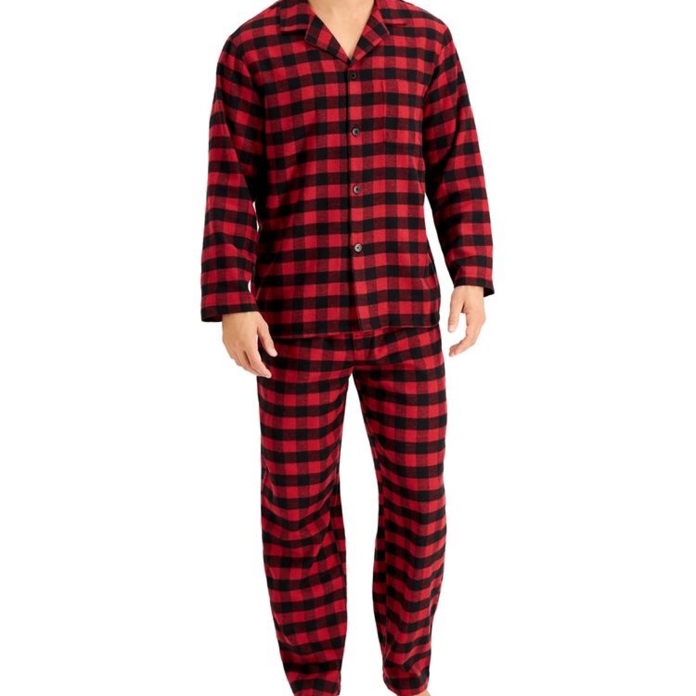 NWT MEN’S  CHRISTMAS PLAID PJ’S”L” COTTON FLANNEL
